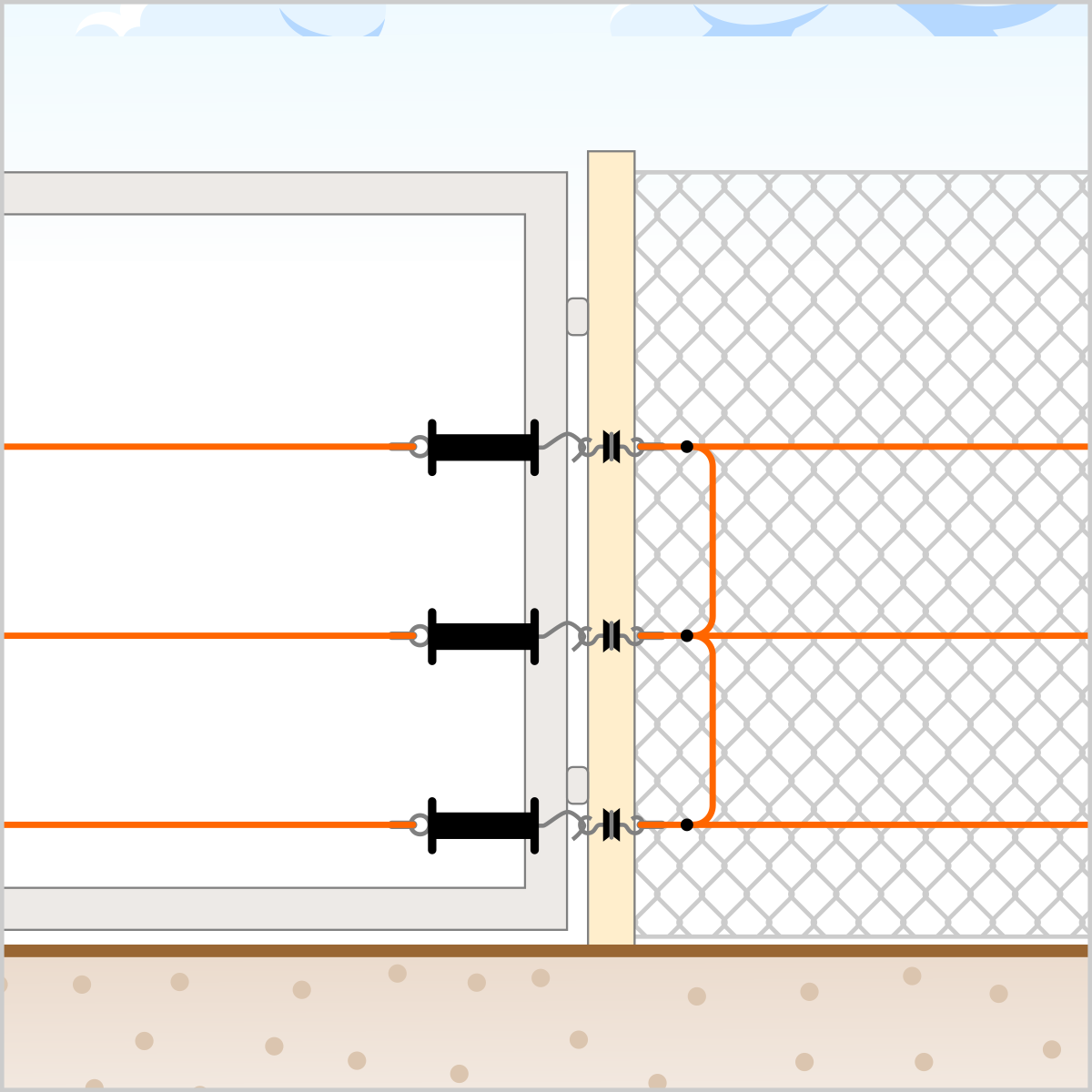 Общ изглед на врата с дръжки, детайл 2