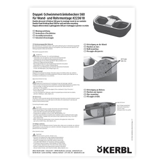 Ръководство за употреба – двойна пластмасова поилка с постоянно ниво, 58 литра