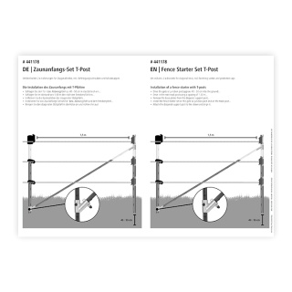 Ръководство за употреба – комплект за начало/край на ограда за система T-post