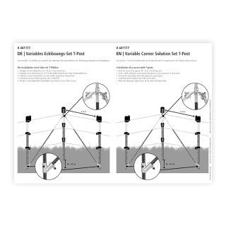 Ръководство за употреба – комплект за ъгъл за система с T-post стълбове