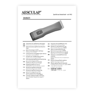 Ръководство за употреба – Aesculap DuratiVet