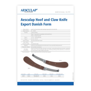 Ръководство за употреба – нож за копита, Aesculap