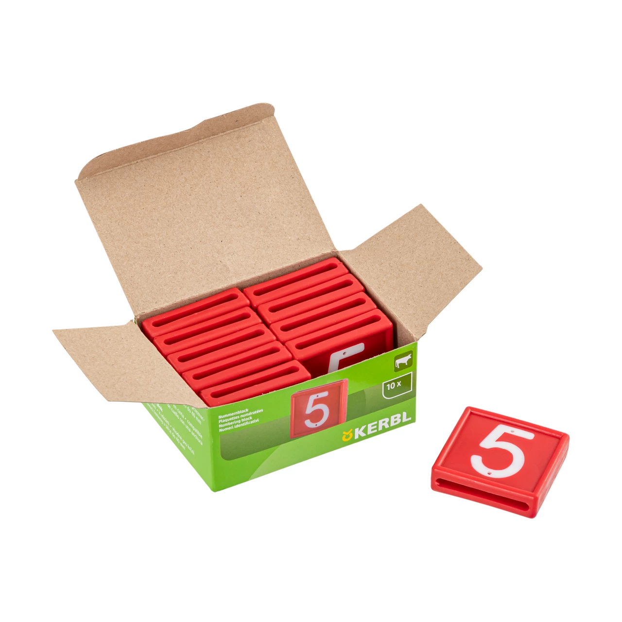 Цифри за маркиращ колан за животни, №5, 10 бр.