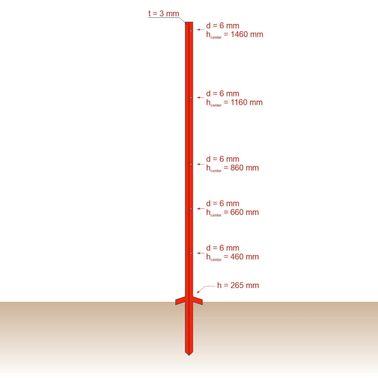 Колче от винкел 25 × 25 мм, 150 см, 10 бр.