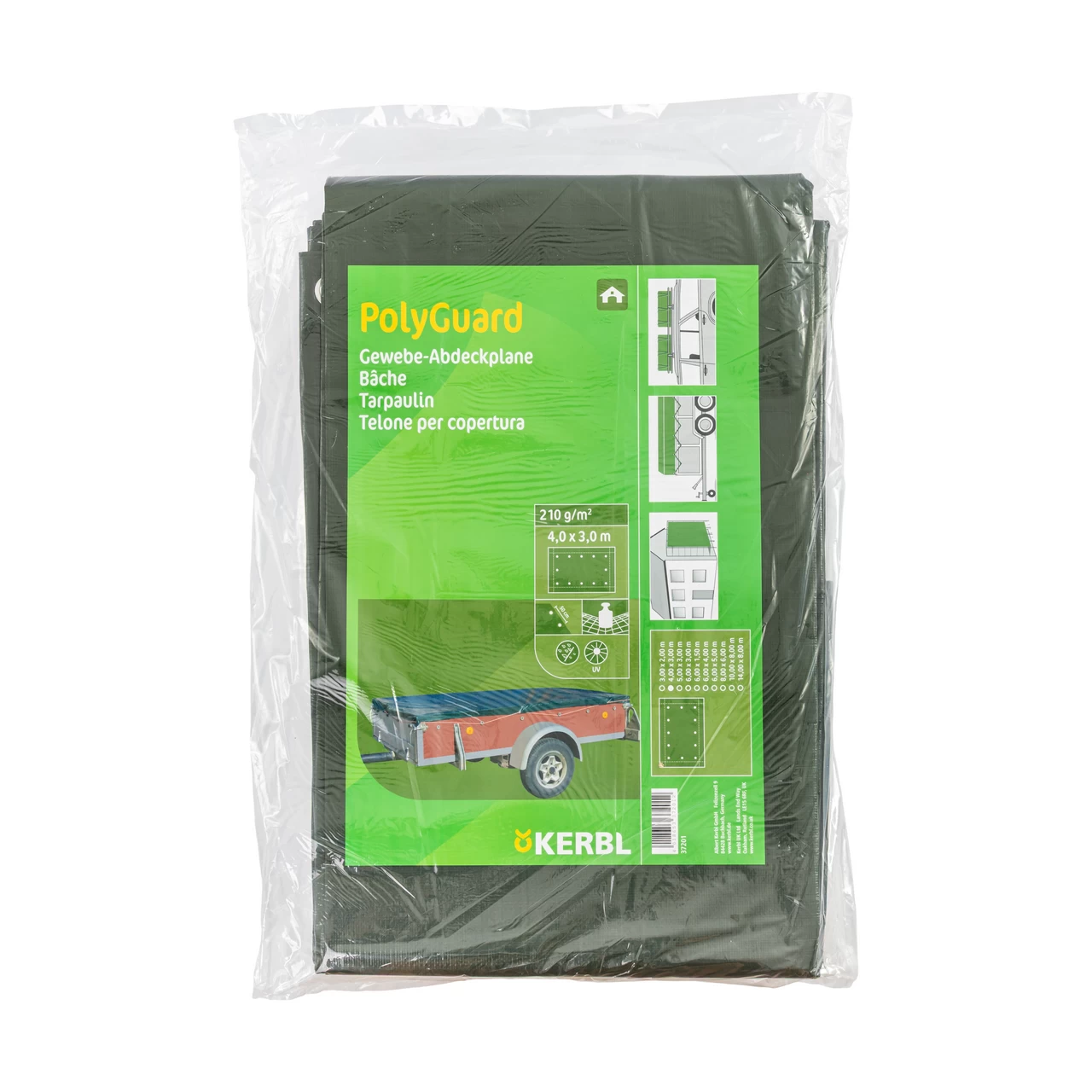 Защитно покривало, PolyGuard, 210 г/м², 4 × 3 м