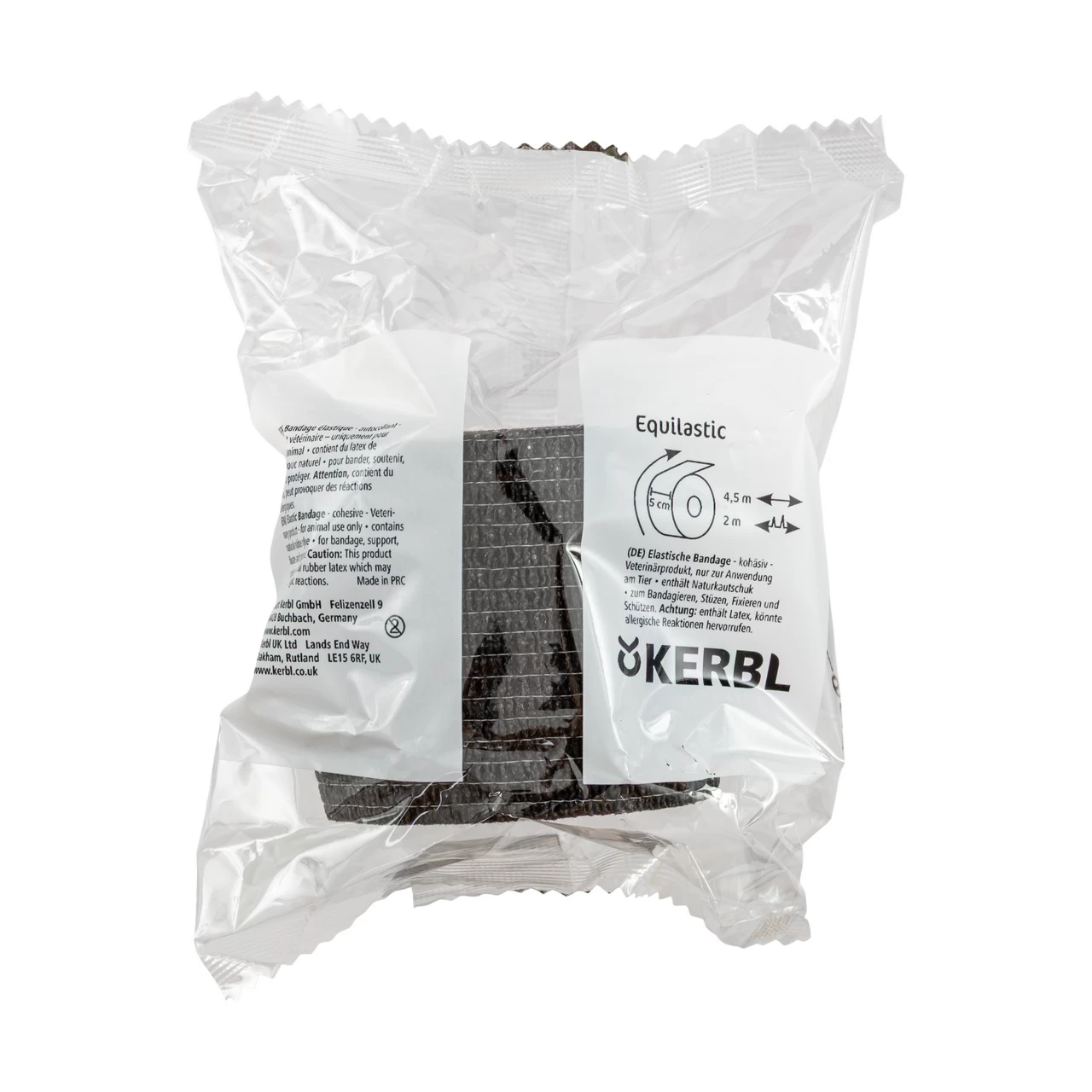 Бинт за копита, Equilastic, черен, 450 × 5 см