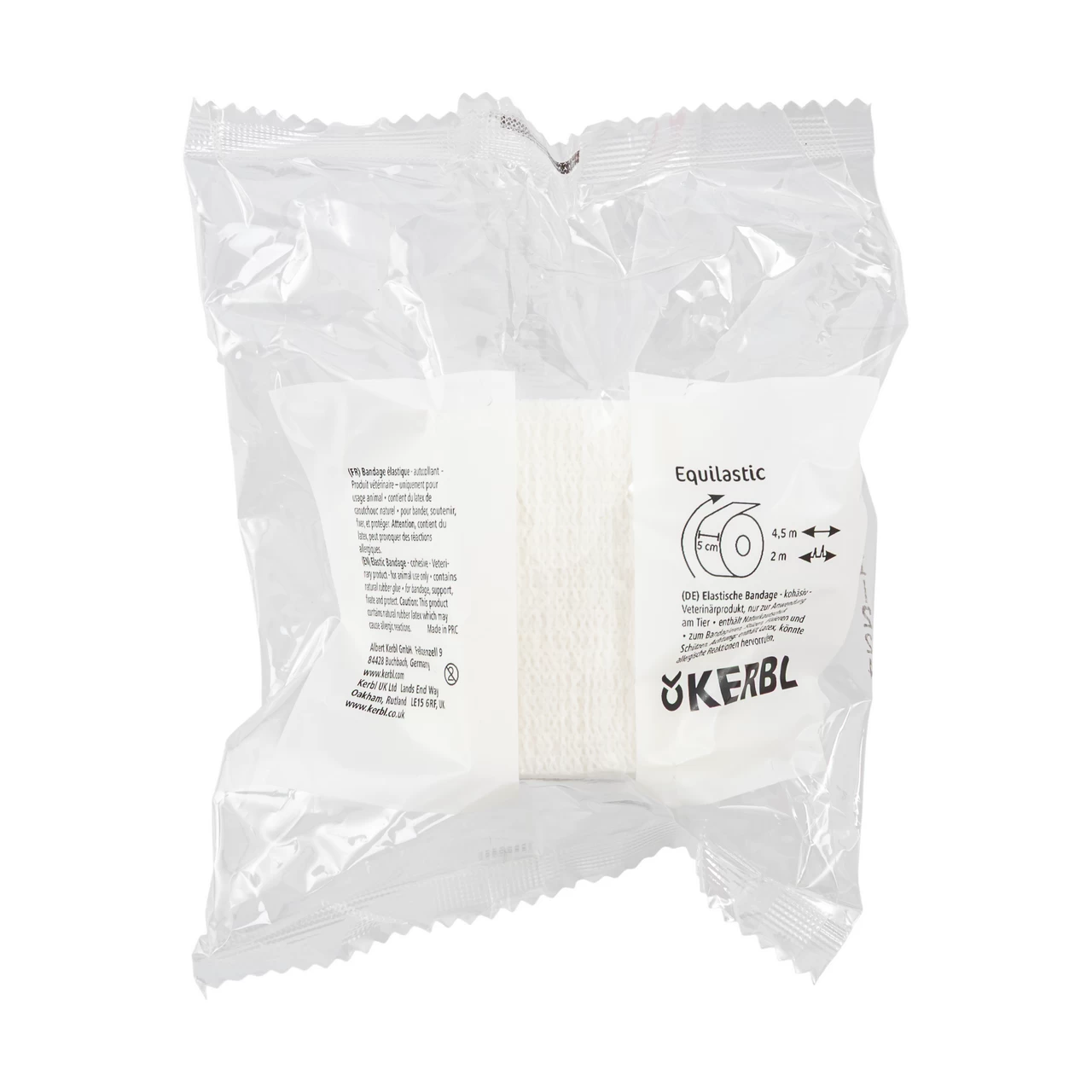 Бинт за копита, Equilastic, бял, 450 × 5 см