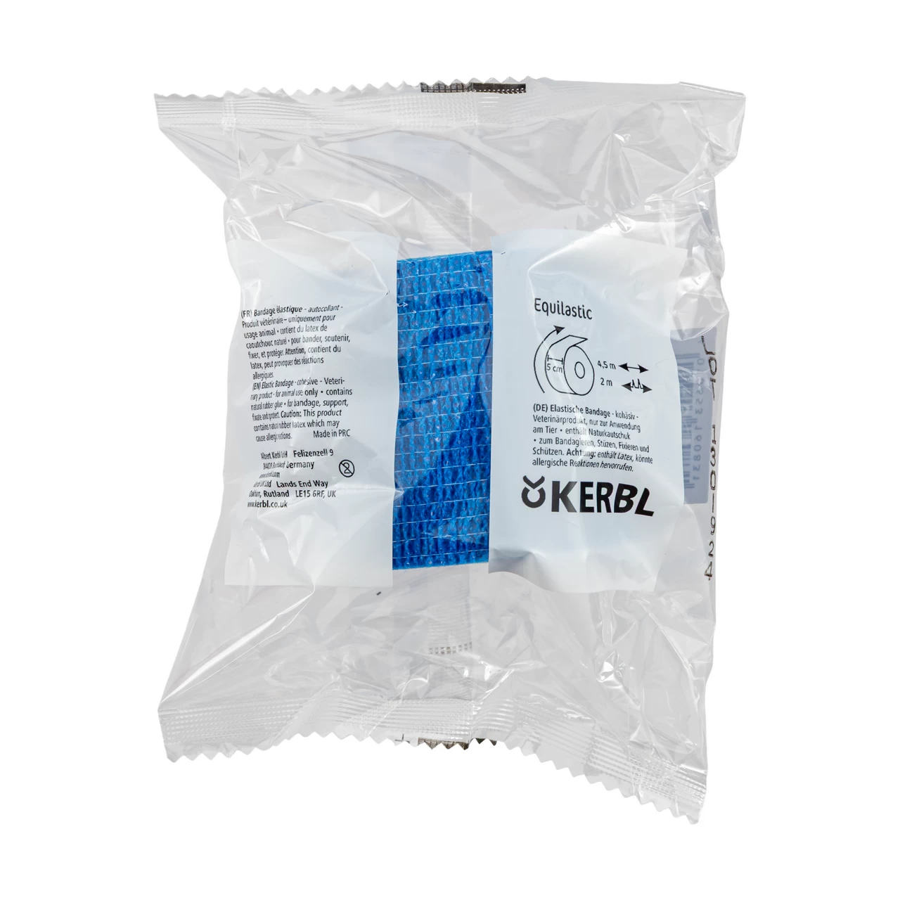 Бинт за копита, Equilastic, син, 450 × 5 см