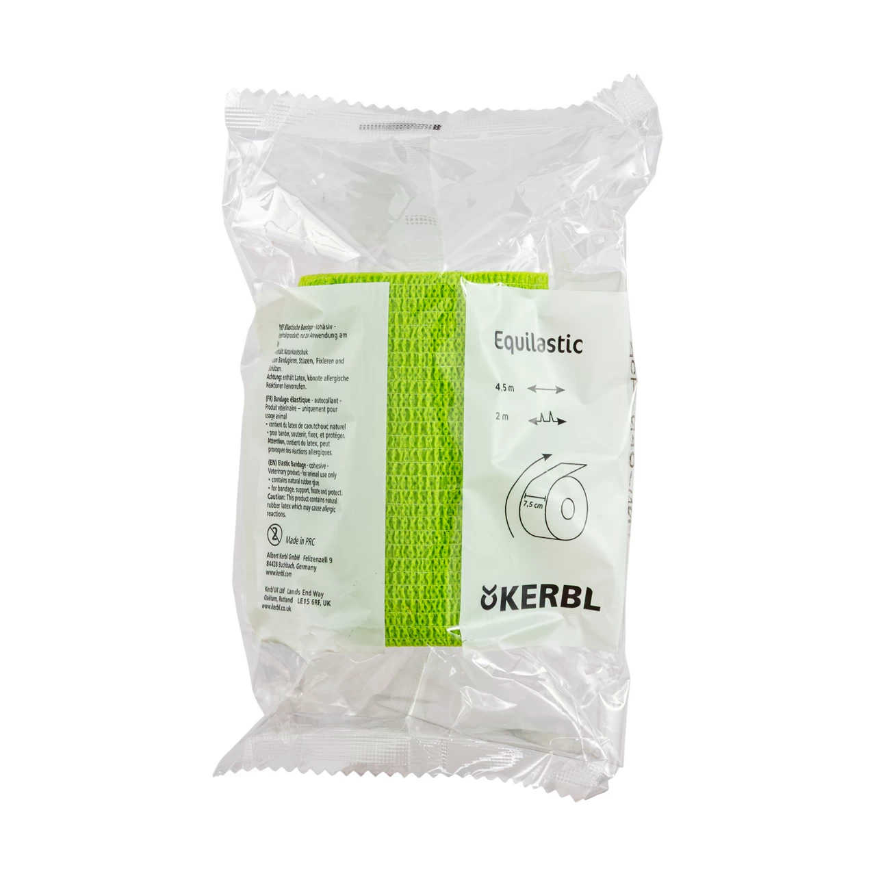 Бинт за копита, Equilastic, зелен, 450 × 7,5 см