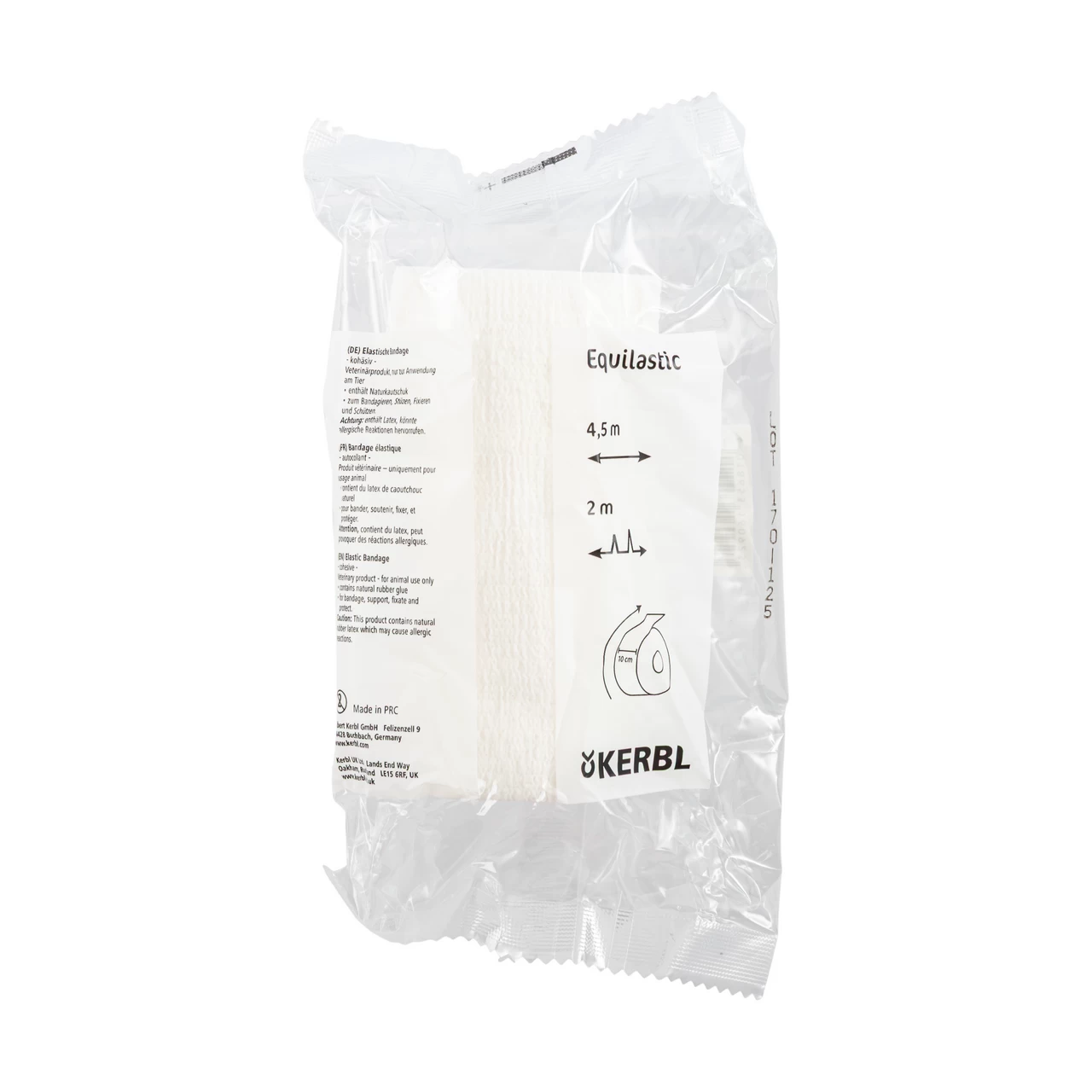 Бинт за копита, Equilastic, бял, 450 × 10 см