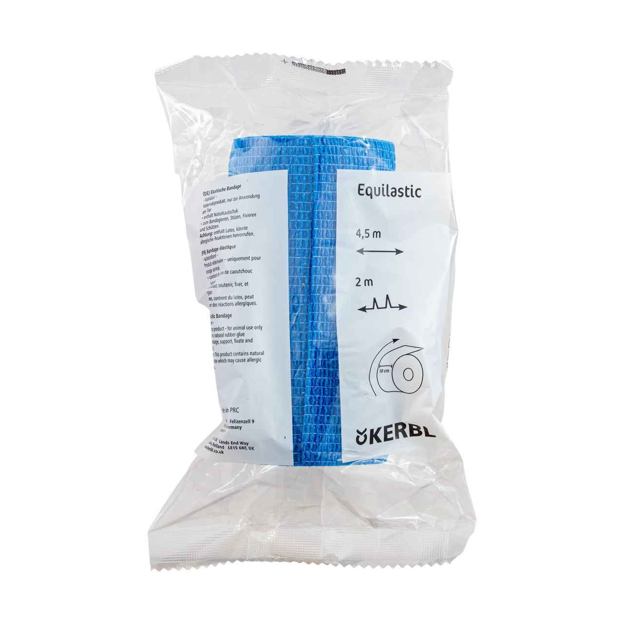 Бинт за копита, Equilastic, син, 450 × 10 см