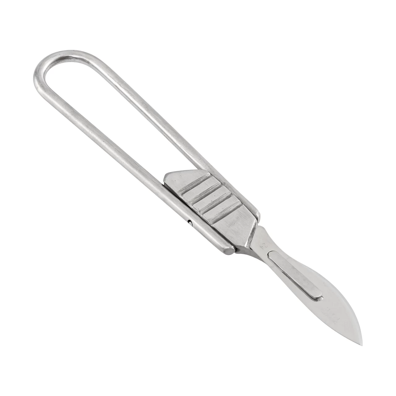 Сгъваема дръжка за ветеринарен скалпел, № 4, от неръждаема стомана