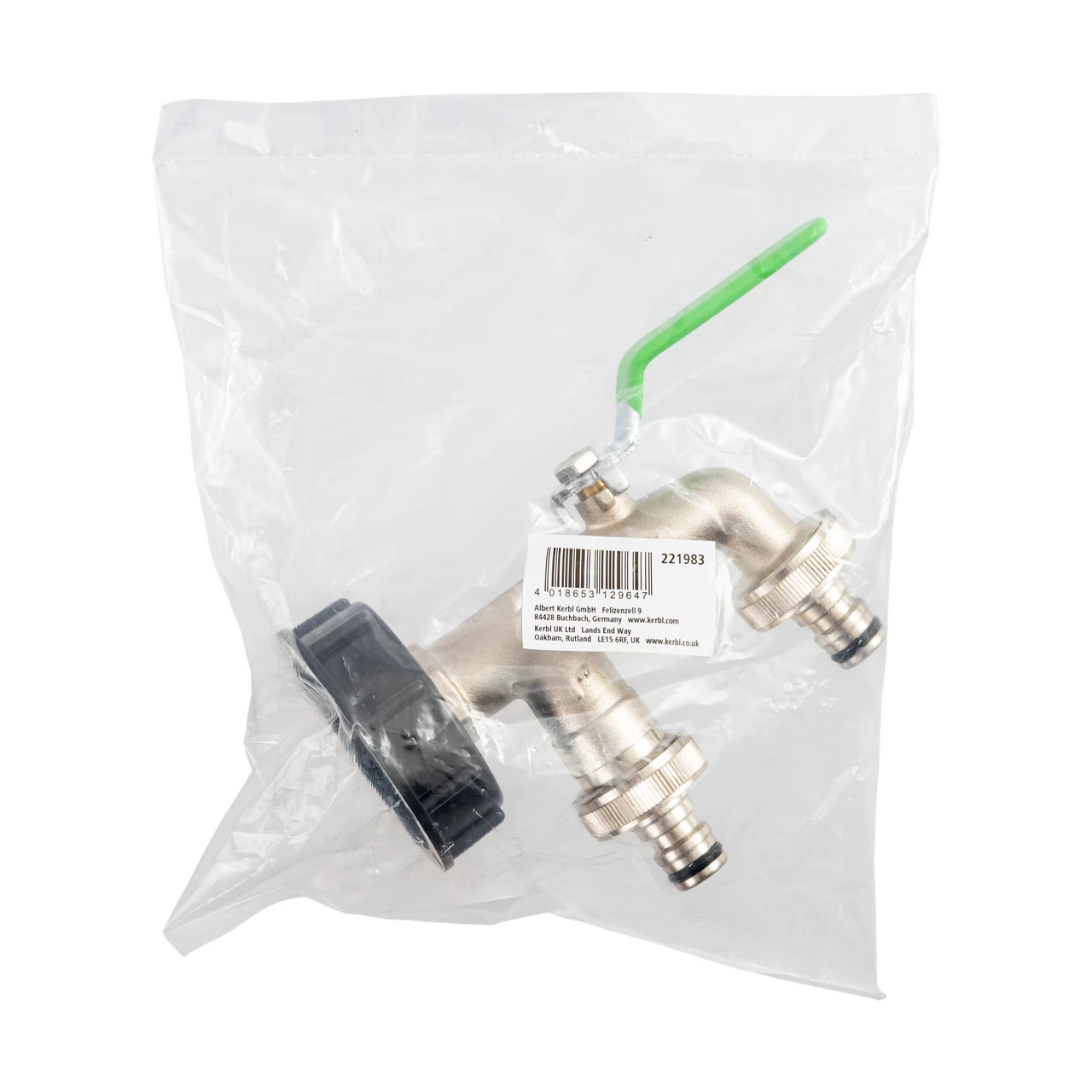 Кран за IBC контейнер, 3/4", с 2 изхода