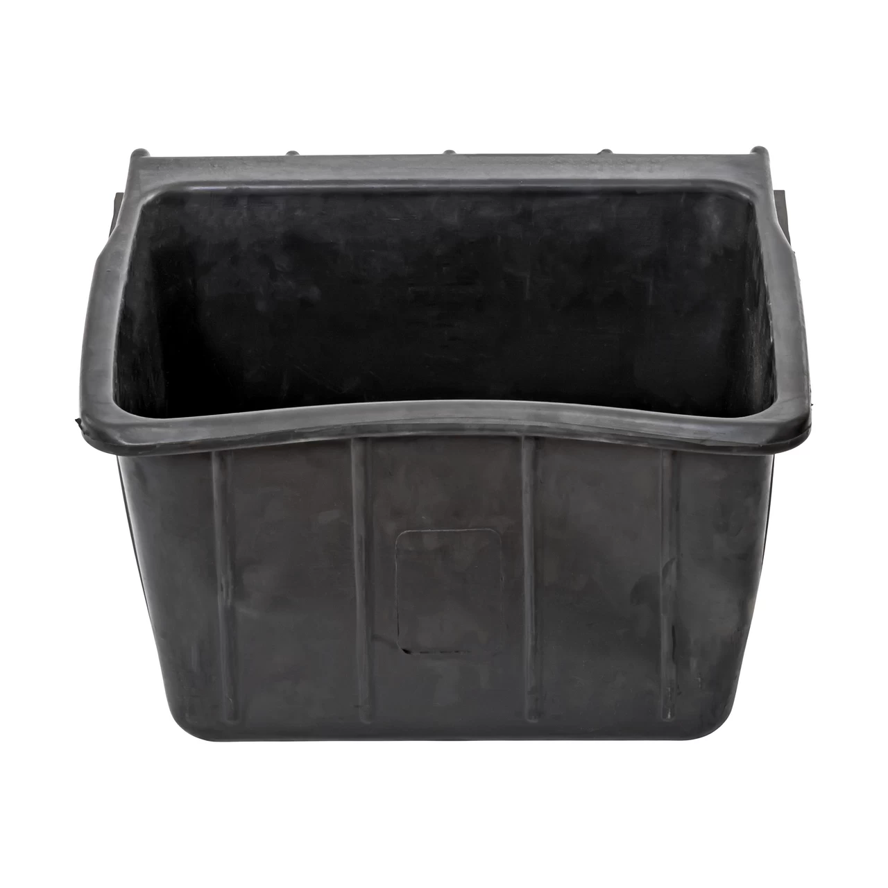 Правоъгълна гумена хранилка, черна, 20 литра
