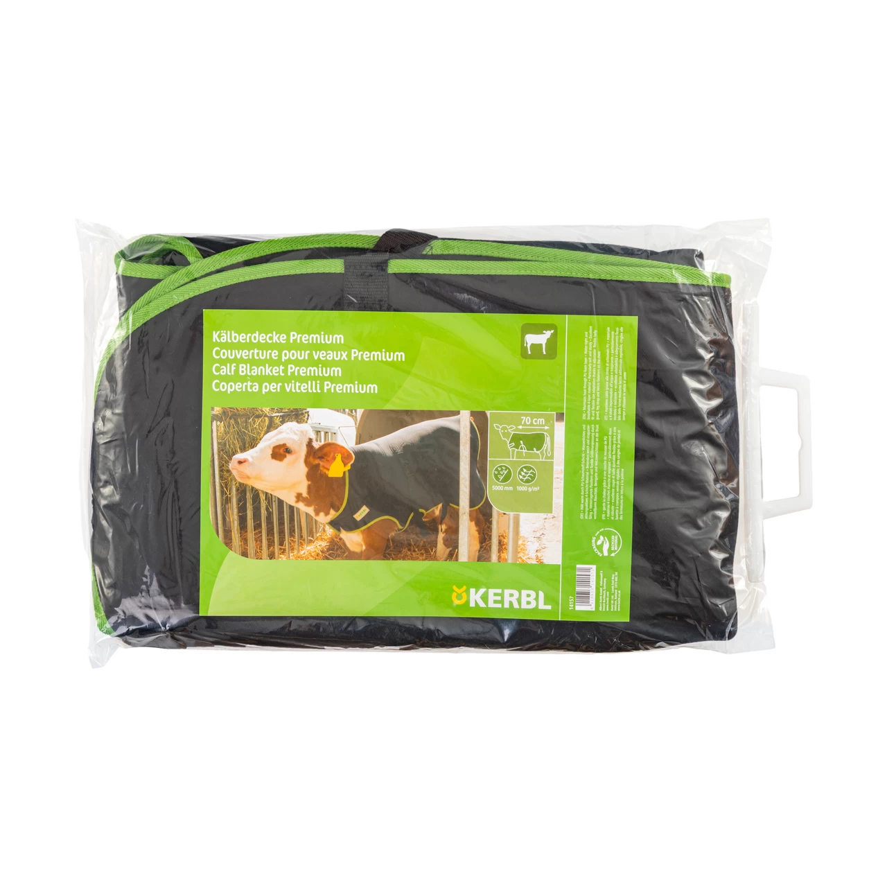 Одеяло за телета, премиум, топлоизолиращо, водоустойчиво, черно, 70 × 70 см