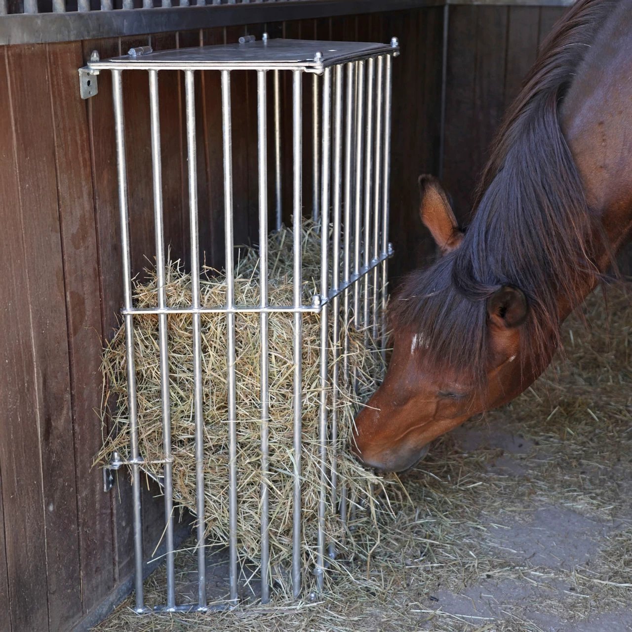 Металнa яслa за сено, за монтаж на стена, 81 × 114 см