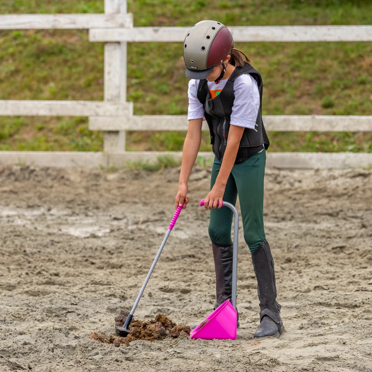 Лопата с гребло Mistboy Mini, розова, 60 см