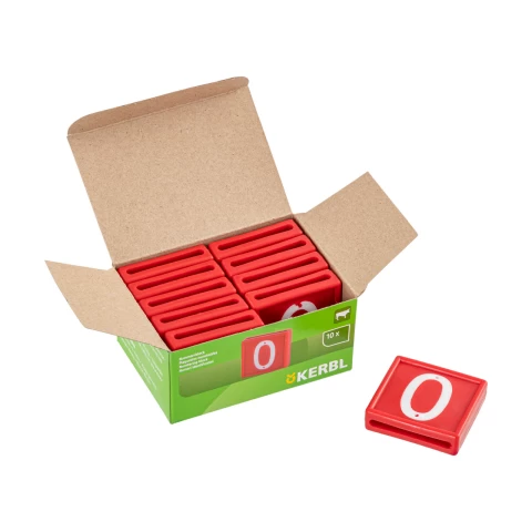 Цифри за маркиращ колан за животни, №0, 10 бр.