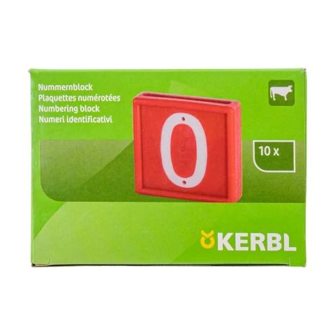 Цифри за маркиращ колан за животни, №0, 10 бр.