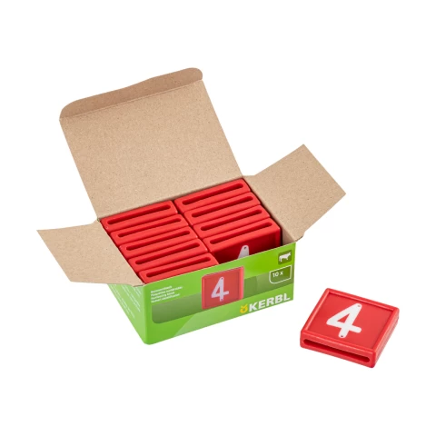 Цифри за маркиращ колан за животни, №4, 10 бр.