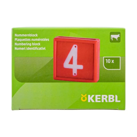 Цифри за маркиращ колан за животни, №4, 10 бр.