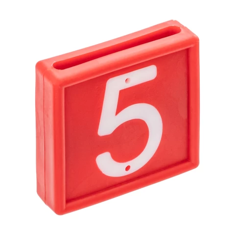 Цифри за маркиращ колан за животни, №5, 10 бр.