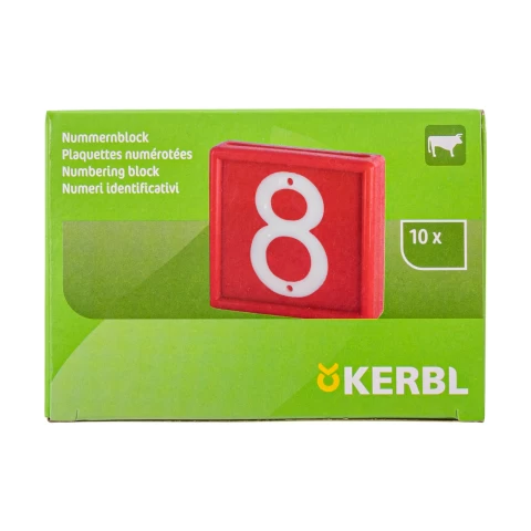 Цифри за маркиращ колан за животни, №8, 10 бр.