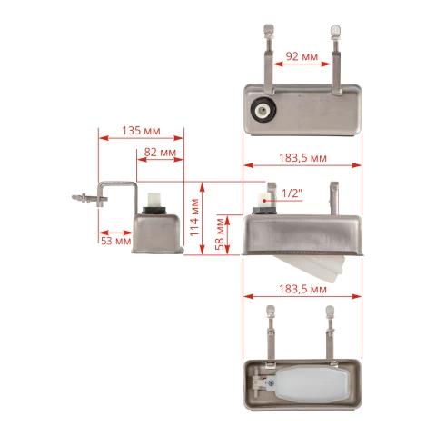Клапан с поплавък в корпус от неръждаема стомана, 1/2"