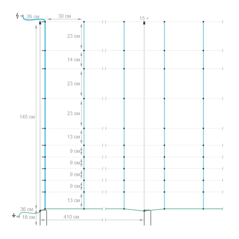 Мрежа за електропастир, TitanNet, 50 м × 145 см