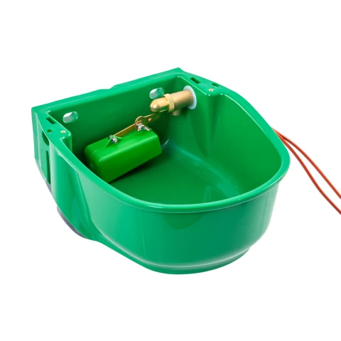 Поилка със защита срещу замръзване, с поплавък и нагревателен кабел, 5 литра