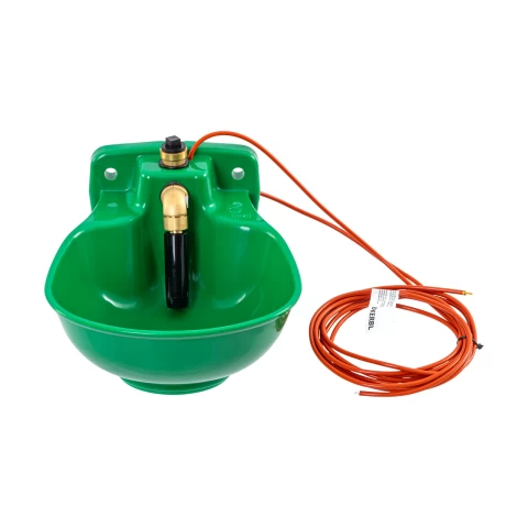 Поилка със защита срещу замръзване, с цилиндричен клапан и нагревателен кабел, 2,8 литра