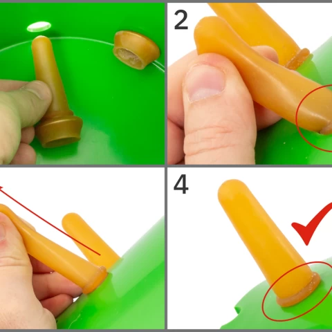 Кофа за хранене с мляко на агнета и козлета с 6 биберона, 12 литра