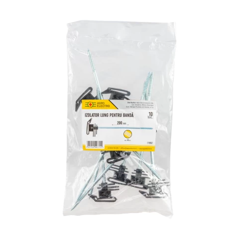 Дълъг изолатор за лента, с винт за дърво, 200 мм