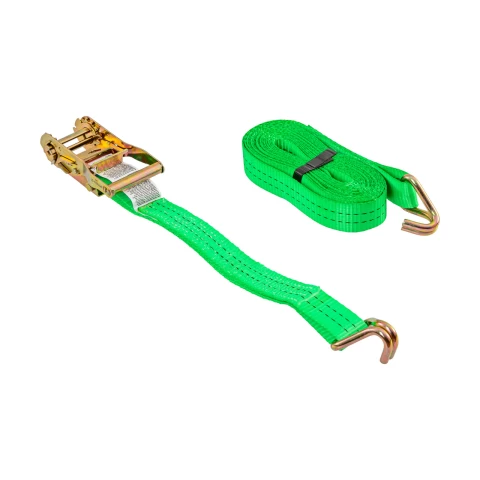 Колан за укрепване на товари с тресчотка, зелен, 2000 кг, 35 мм × 6 м