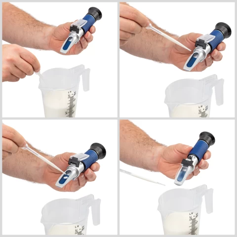 Рефрактометър за измерване на качеството на коластрата