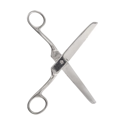 Извита ножица за рязане на превръзки, от неръждаема стомана, 200 мм