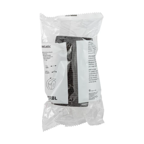 Бинт за копита, Vetlastic, черен, 450 × 10 см