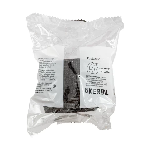 Бинт за копита, Equilastic, черен, 450 × 5 см