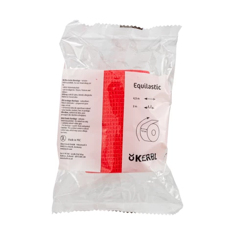 Бинт за копита, Equilastic, червен, 450 × 7,5 см