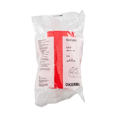 Бинт за копита, Equilastic, червен, 450 × 10 см