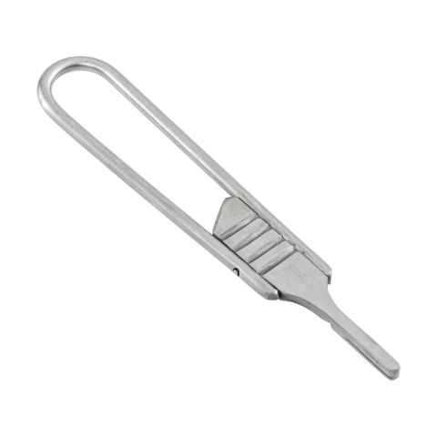 Сгъваема дръжка за ветеринарен скалпел, № 4, от неръждаема стомана