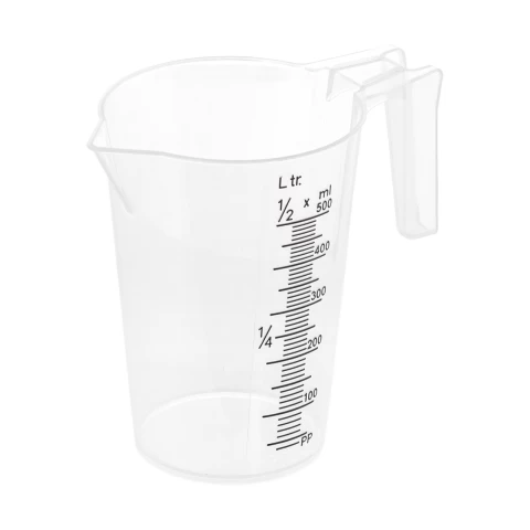 Мерителна кана, пластмасова, 0,5 литра