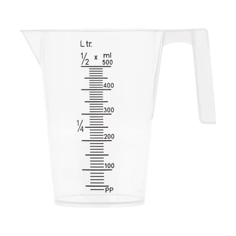 Мерителна кана, пластмасова, 0,5 литра