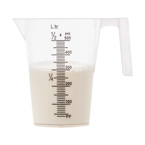 Мерителна кана, пластмасова, 0,5 литра