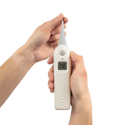 Ергономичен цифров термометър за бързо ректално използване