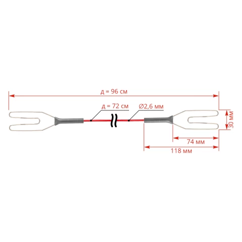 Кабел за свързване на ленти, шнурове или въжета за електрическа ограда