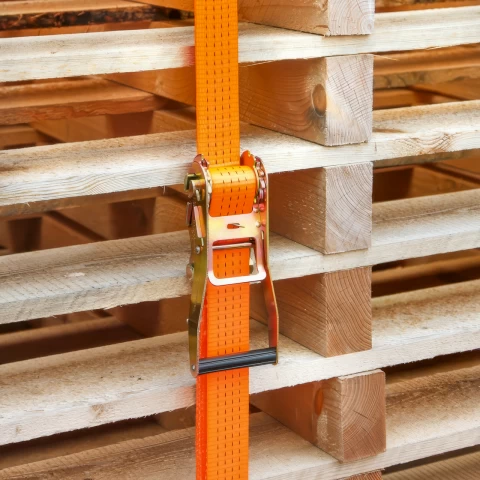 Колан за укрепване на товари с тресчотка, оранжев, 4000 кг, 50 мм × 10 м