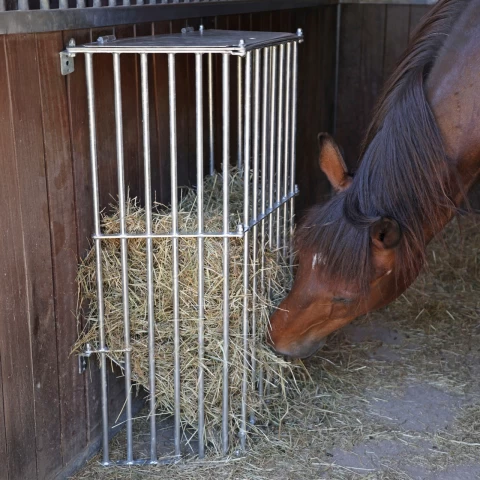 Металнa яслa за сено, за монтаж на стена, 81 × 114 см