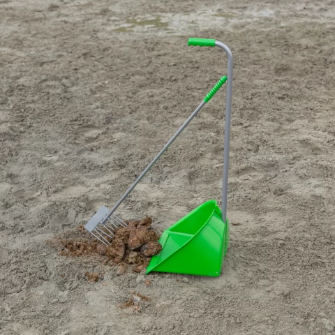 Лопата с гребло Mistboy, зелена, 90 см