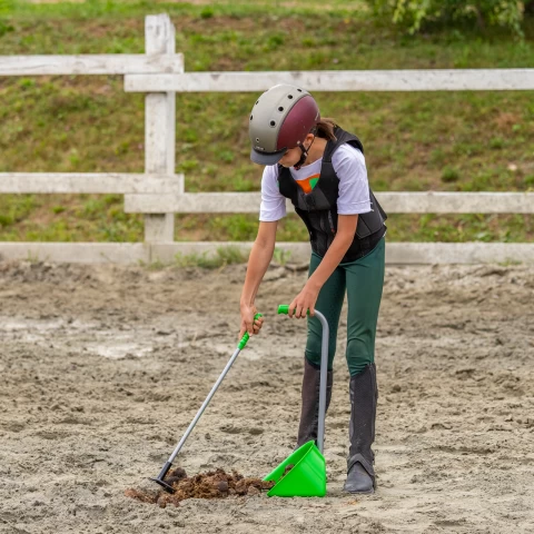 Лопата с гребло Mistboy Mini, зелена, 60 см